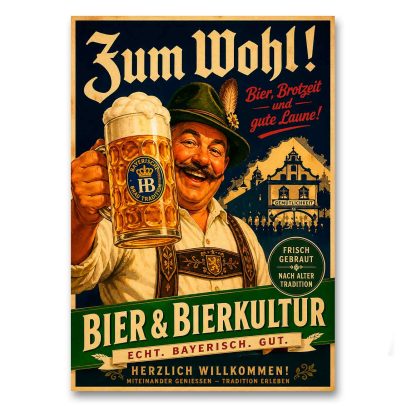 Juliste Zum Wohl! Bier und Bierkultur