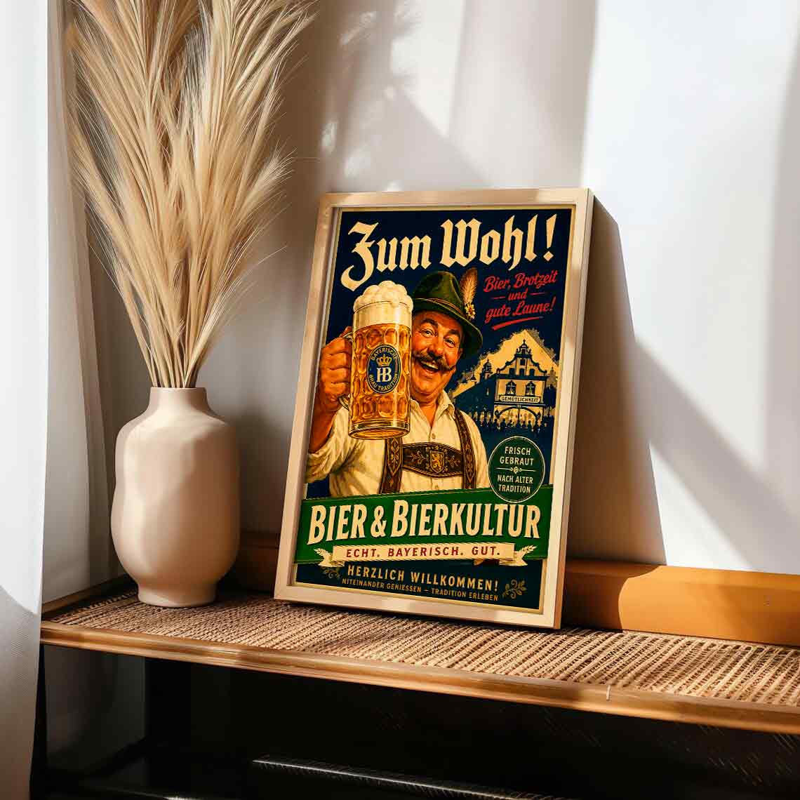 Juliste Ravintolat Bier und Bierkultur LÖ 50×70 70x100aaa