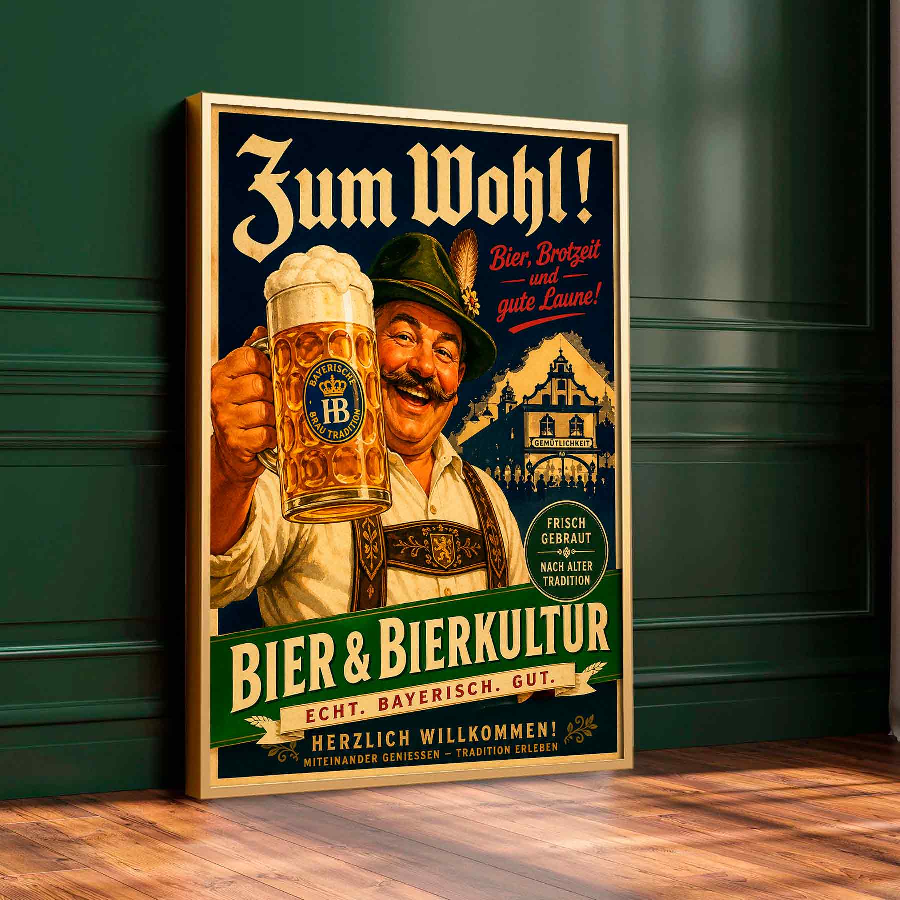 Juliste Ravintolat Bier und Bierkultur LÖ 50×70 70x100aaaa