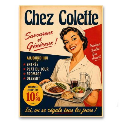 Juliste Chez Colette - Savoureux et Généreux