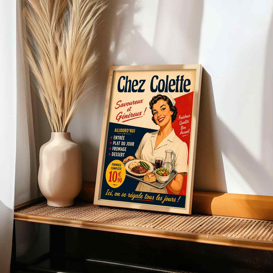 Juliste Ravintolat Chez Colette 2 LÖ 50×65 60x80aa