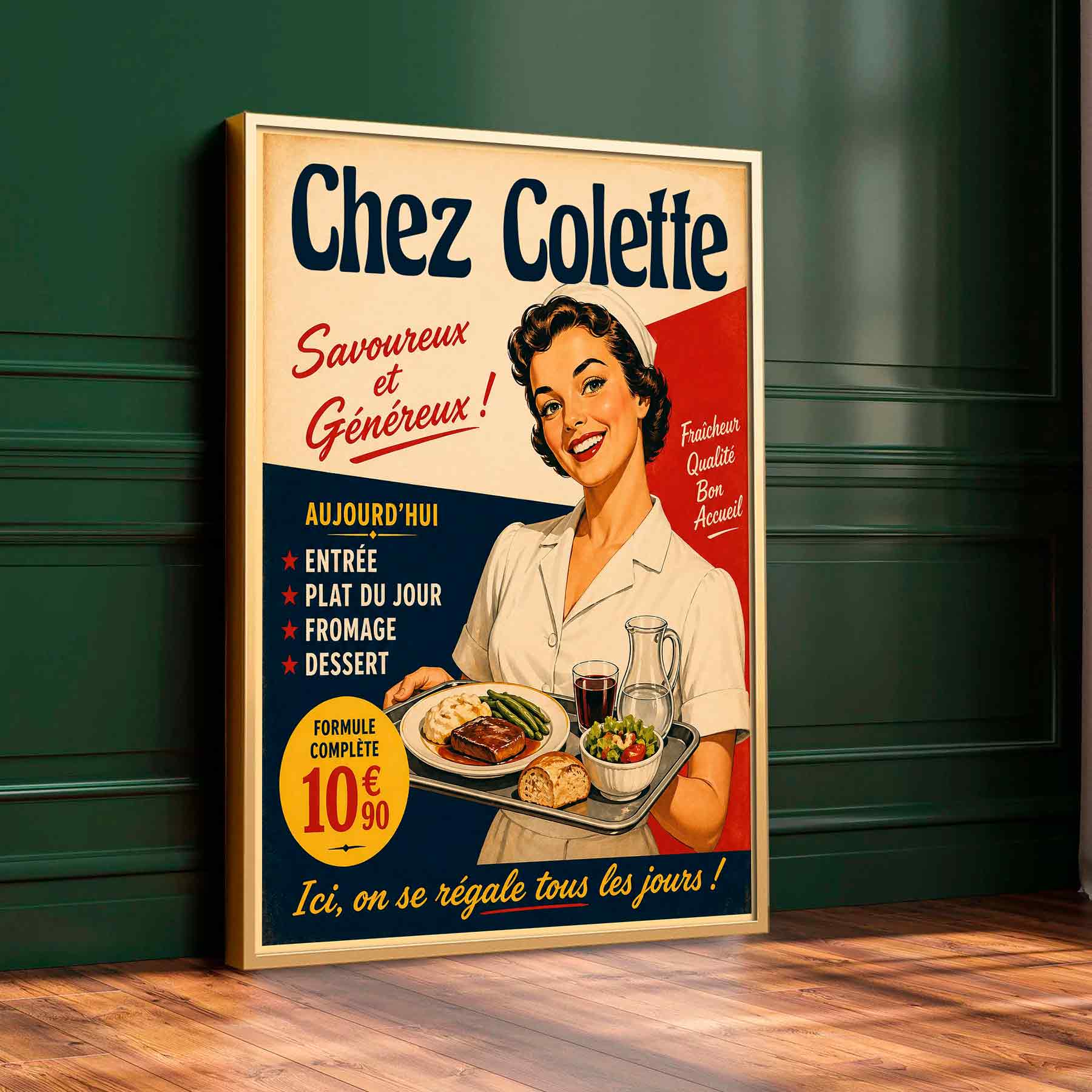 Juliste Ravintolat Chez Colette 2 LÖ 50×65 60x80aaa