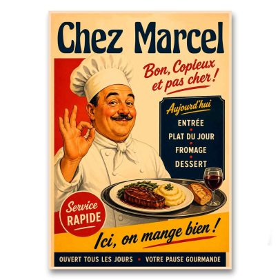 Juliste Chez Marcel restaurant