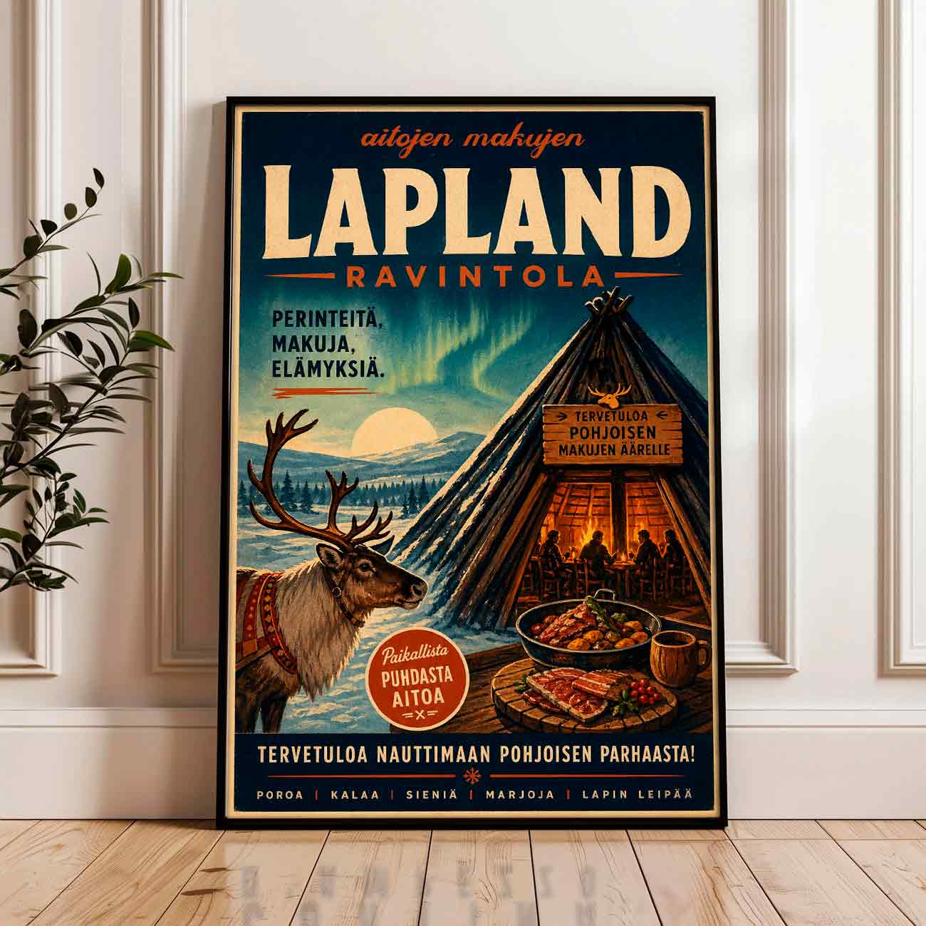 Juliste Ravintolat Lapland LÖ 50×75 70x105aa