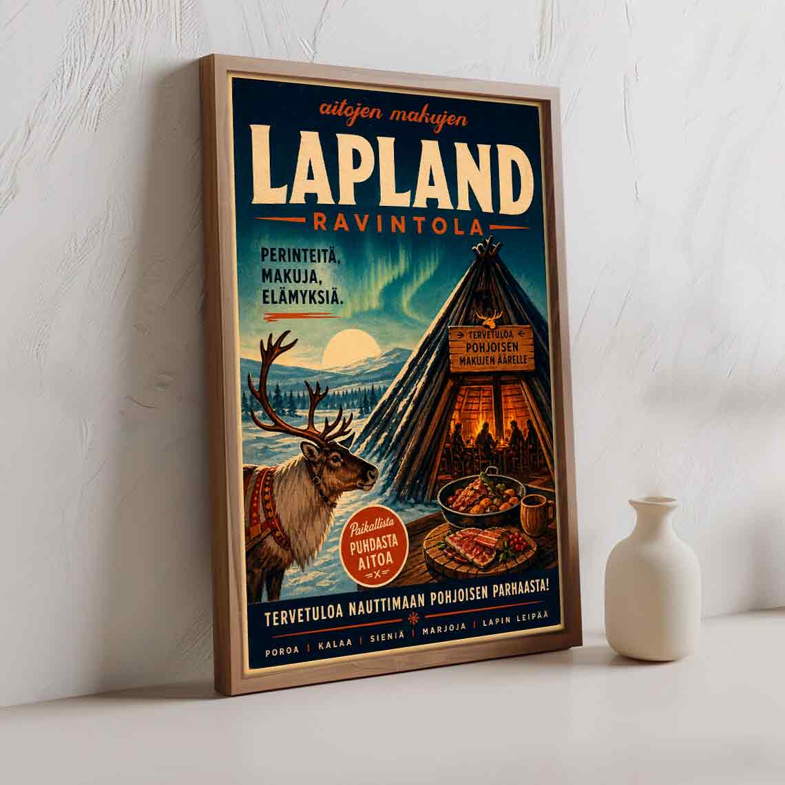 Juliste Ravintolat Lapland LÖ 50×75 70x105aaa