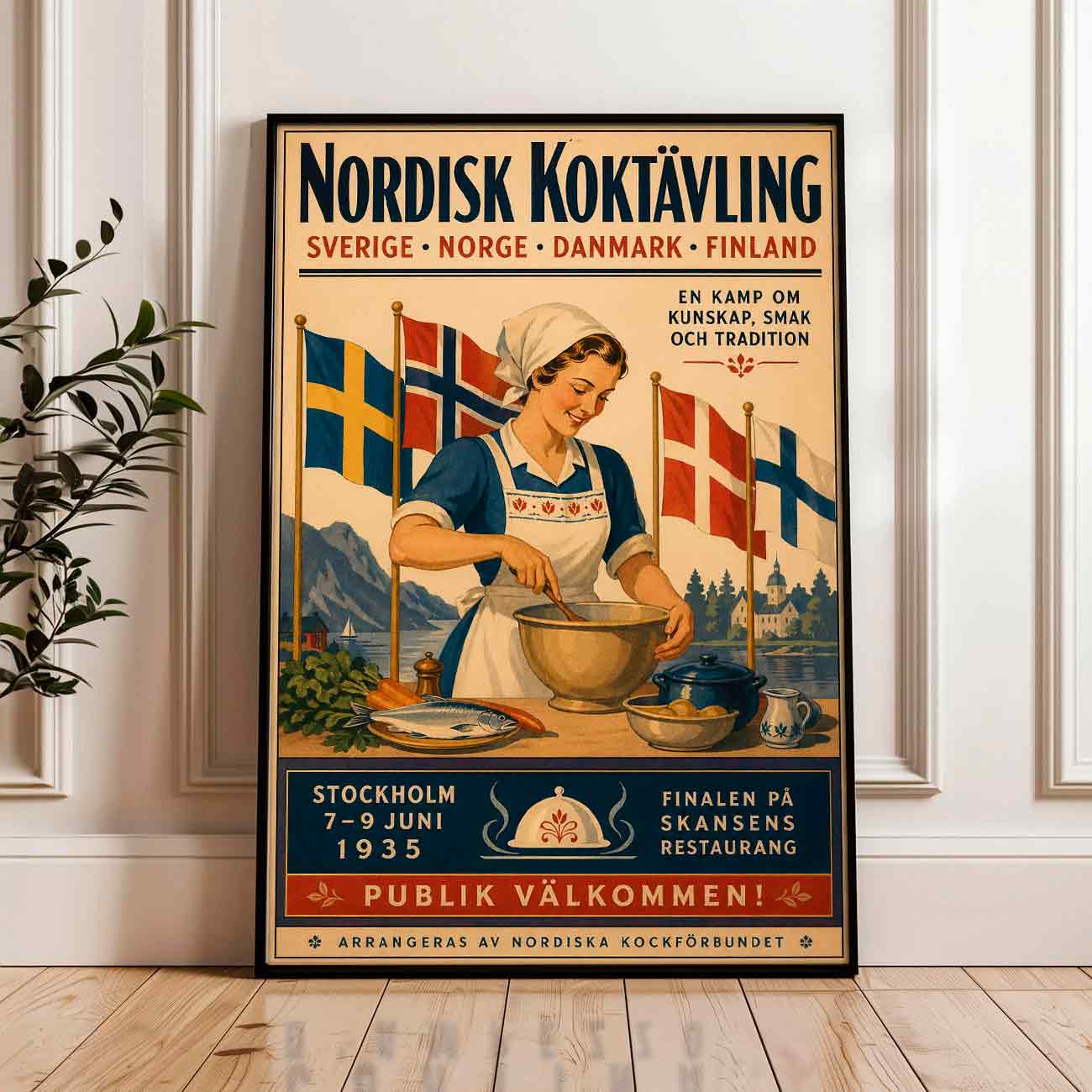 Juliste Ravintolat Nordisk Koktävling LÖ 50×75 70x105aa