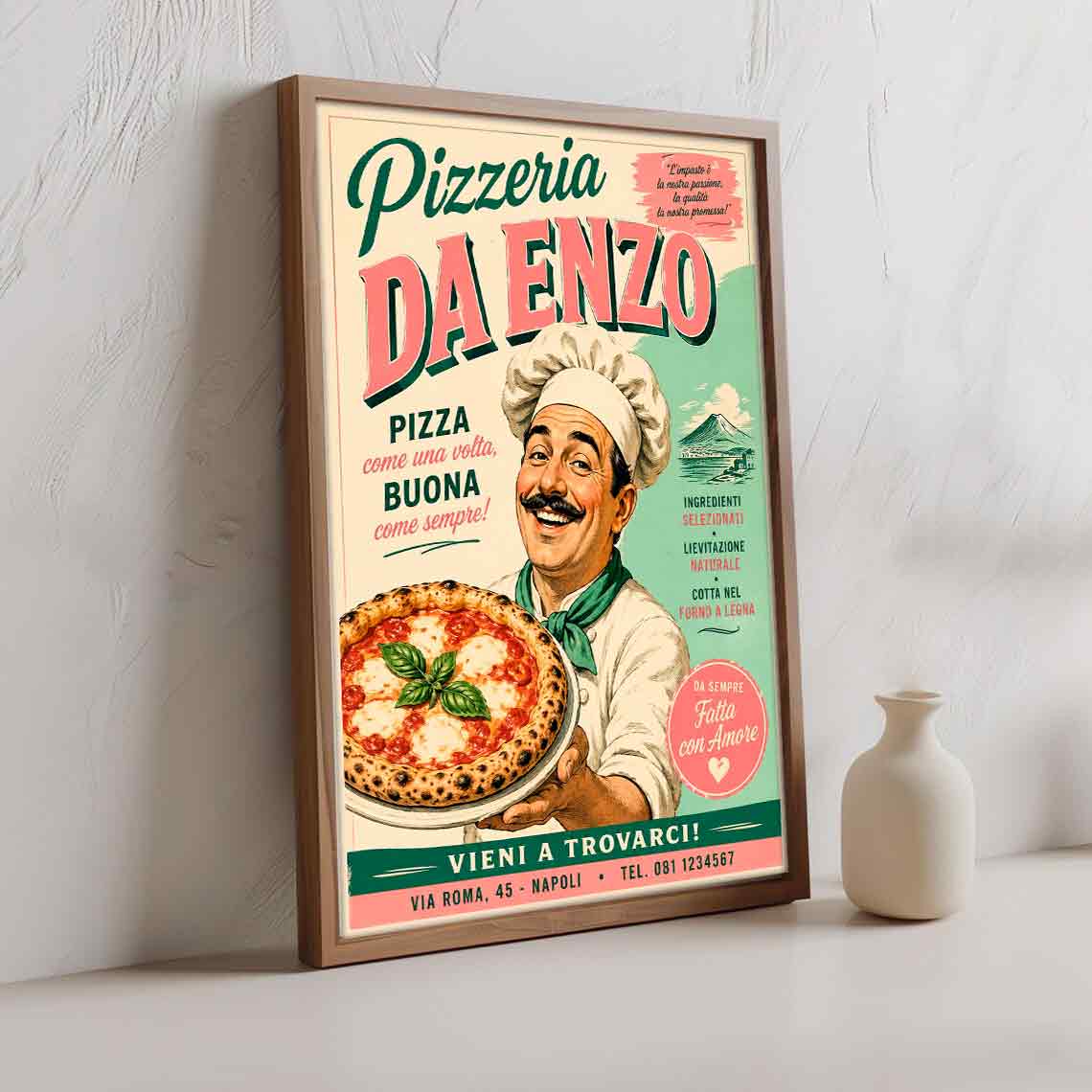Juliste Ravintolat Pizzeria Da Enzo LÖ 50×70 70x100aaa