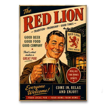 Juliste Red Lion - your local pub