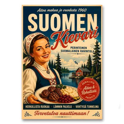 Juliste Suomen Kievari - Perinteinen suomalainen ravintola