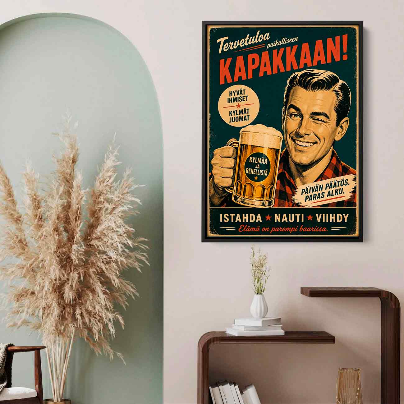 Juliste Ravintolat Tervetuloa Kapakkaan LÖ 50×70 70x100aaa