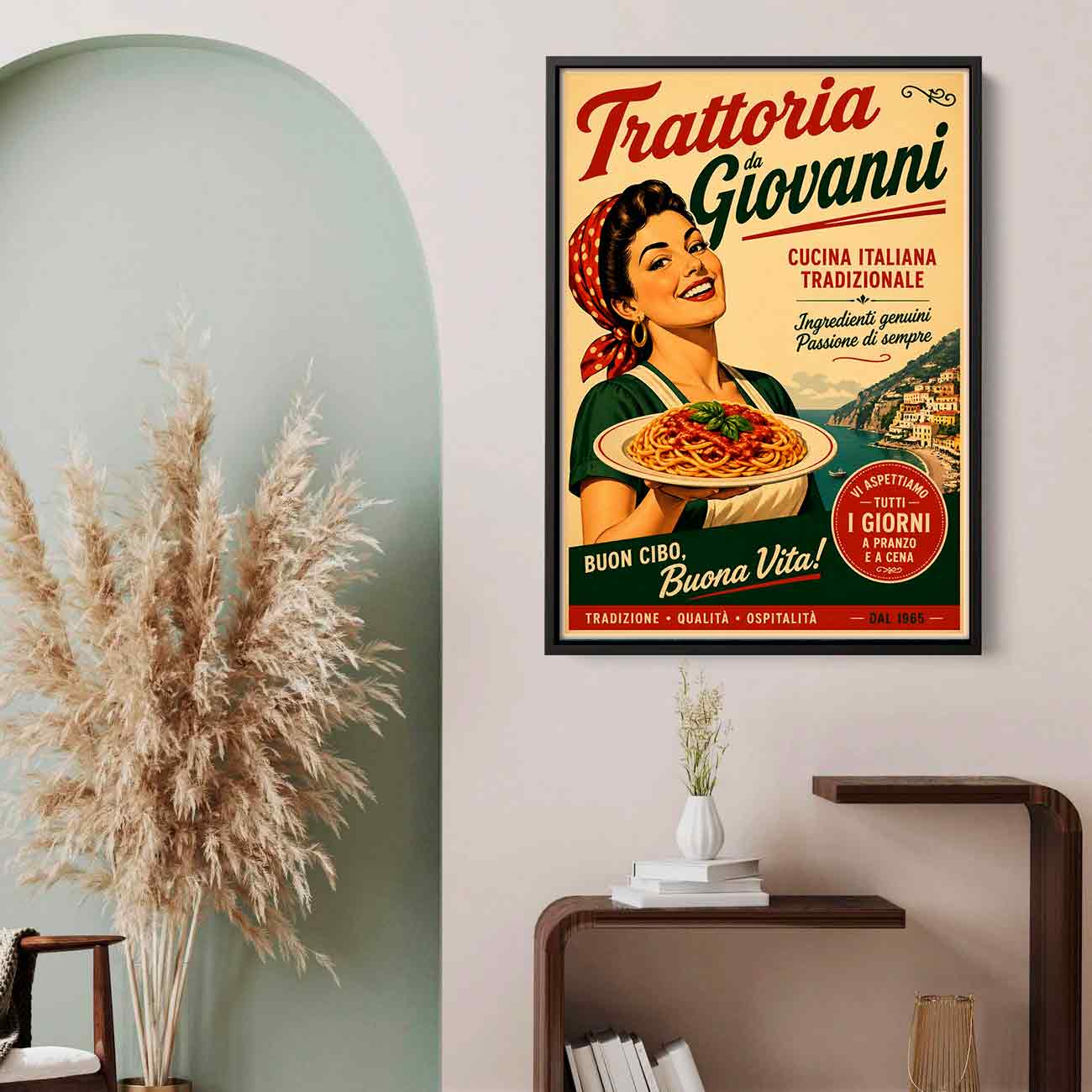 Juliste Ravintolat Trattoria Giovanni LÖ 50×70 70x100aaa