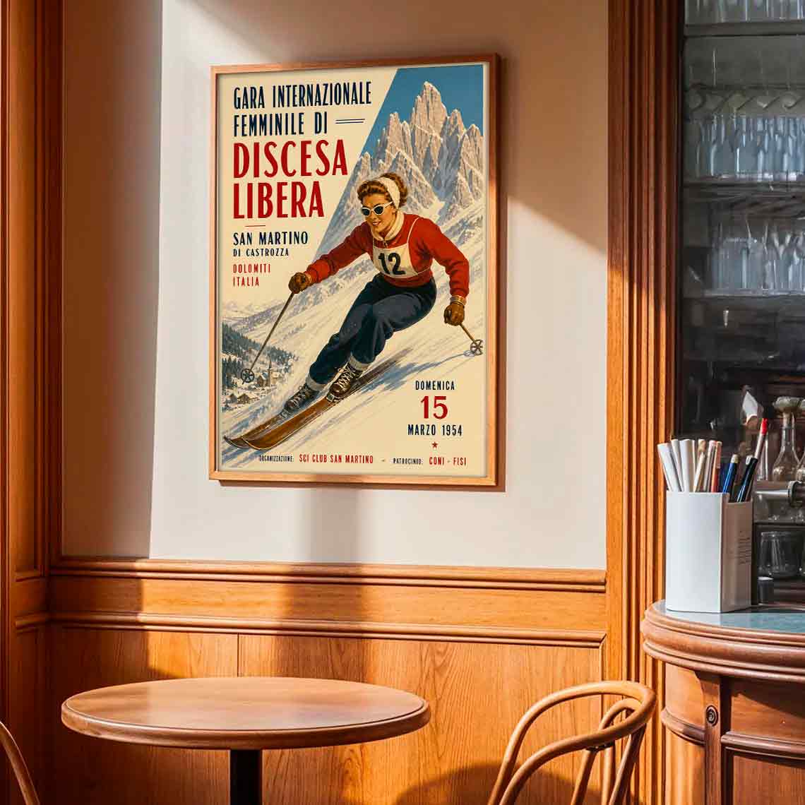 Juliste Urheilu Discesa Libera naisten syöksylasku 1 LÖ 50×70 70x100aaa