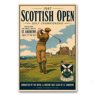 Juliste Golf Scottish Open St. Andrews 1947