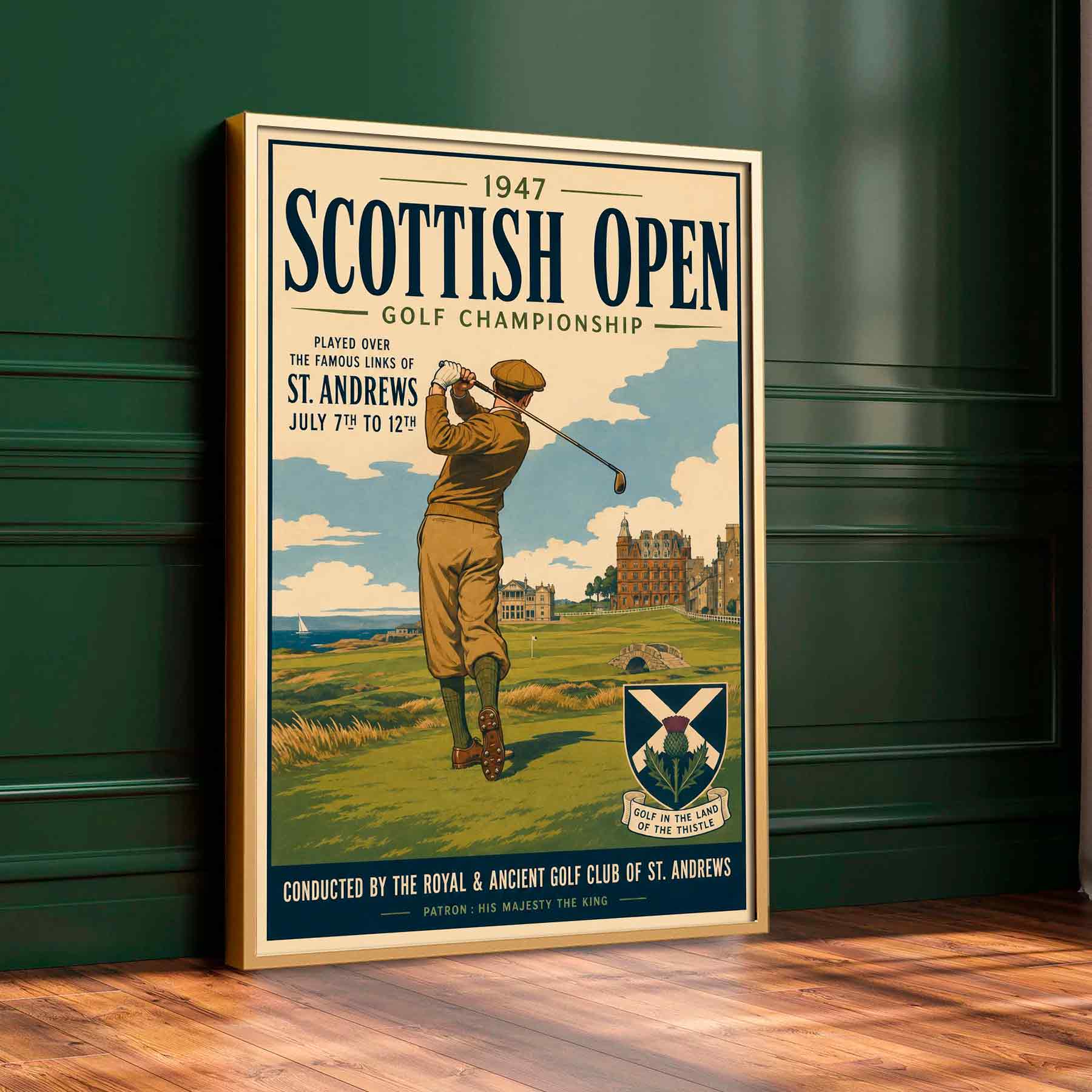Juliste Urheilu Golf Scottish Open LÖ 50×75 70x105aaa