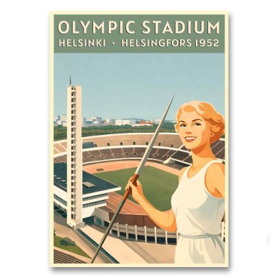 Juliste Olympiastadion Helsinki 1952