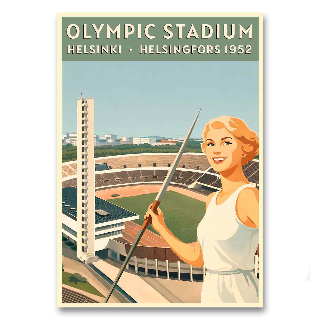 Juliste Urheilu Olympiastadion LÖ 50×70 70×100-1aa