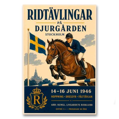 Juliste Ridtävlingar på Djurgården 1946