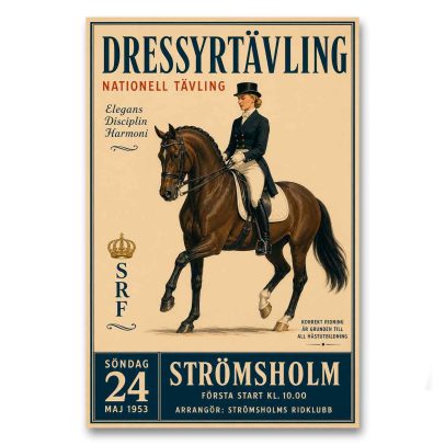 Juliste Dressyrtävling Strömsholm 1953