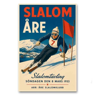 Juliste Slalomtävling Åre 1953
