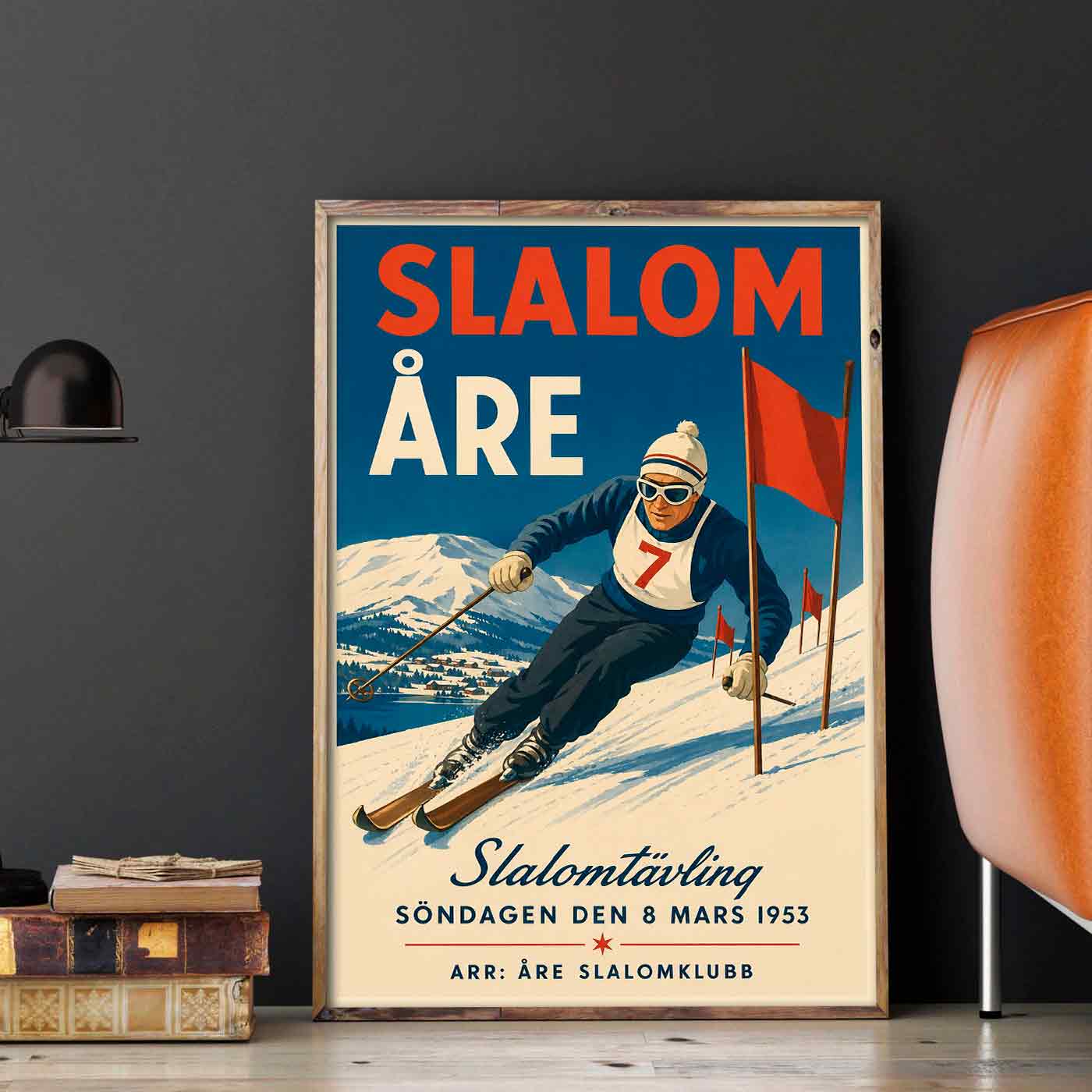 Juliste Urheilu Slalom Åre LÖ 50×75 70x105_1aa