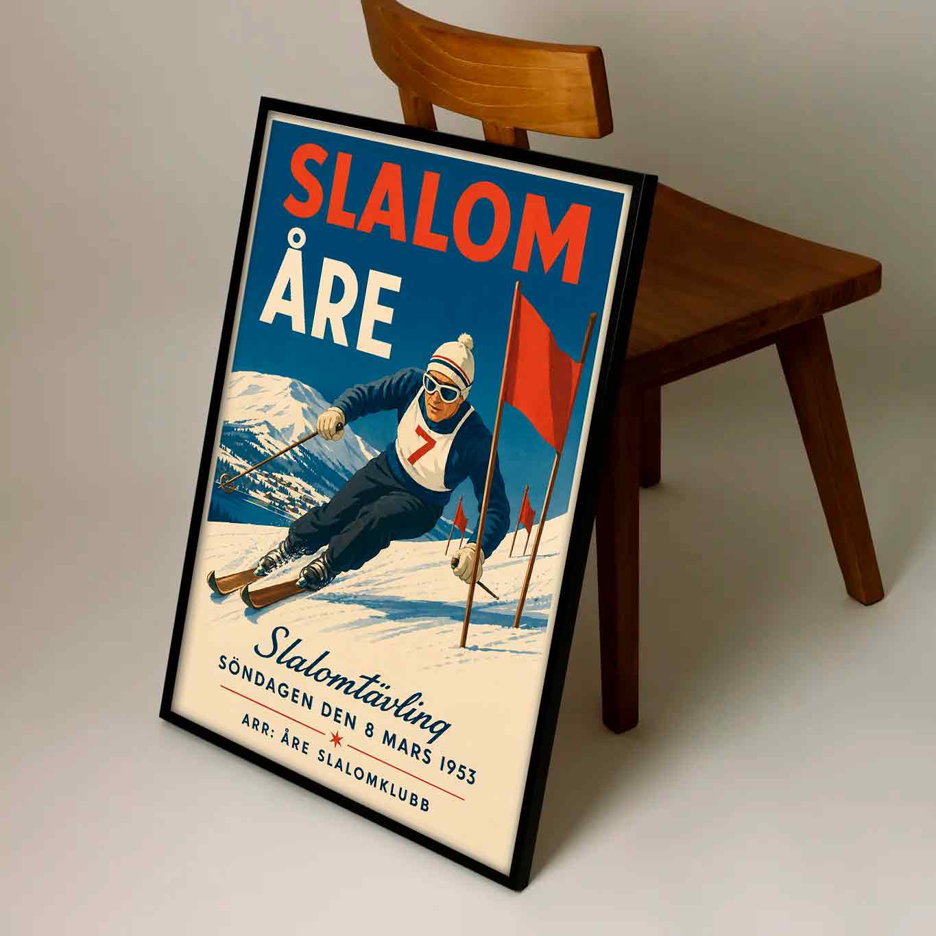 Juliste Urheilu Slalom Åre LÖ 50×75 70x105_1aaa