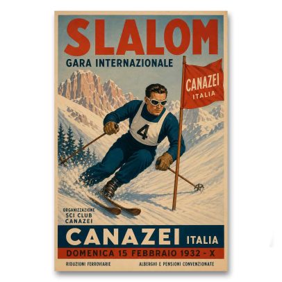 Juliste Gara Internazionale Slalom Canazei 1932