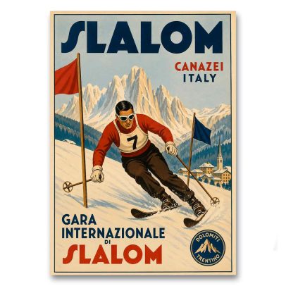 Juliste Gara Internazionale Slalom Canazei