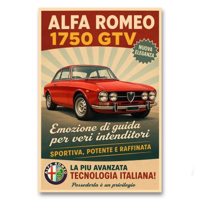 Juliste La nuova eleganza Alfa-Romeo 1750 GTV