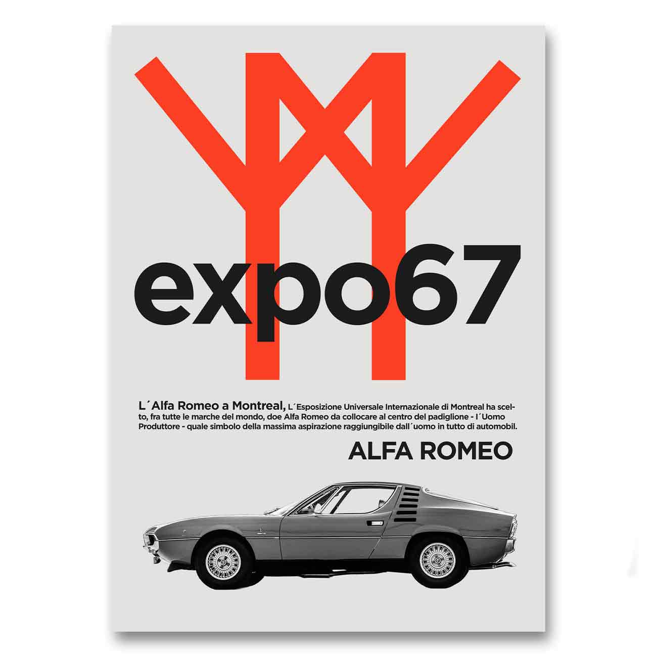 Juliste autot Alfa expo67 50x70a