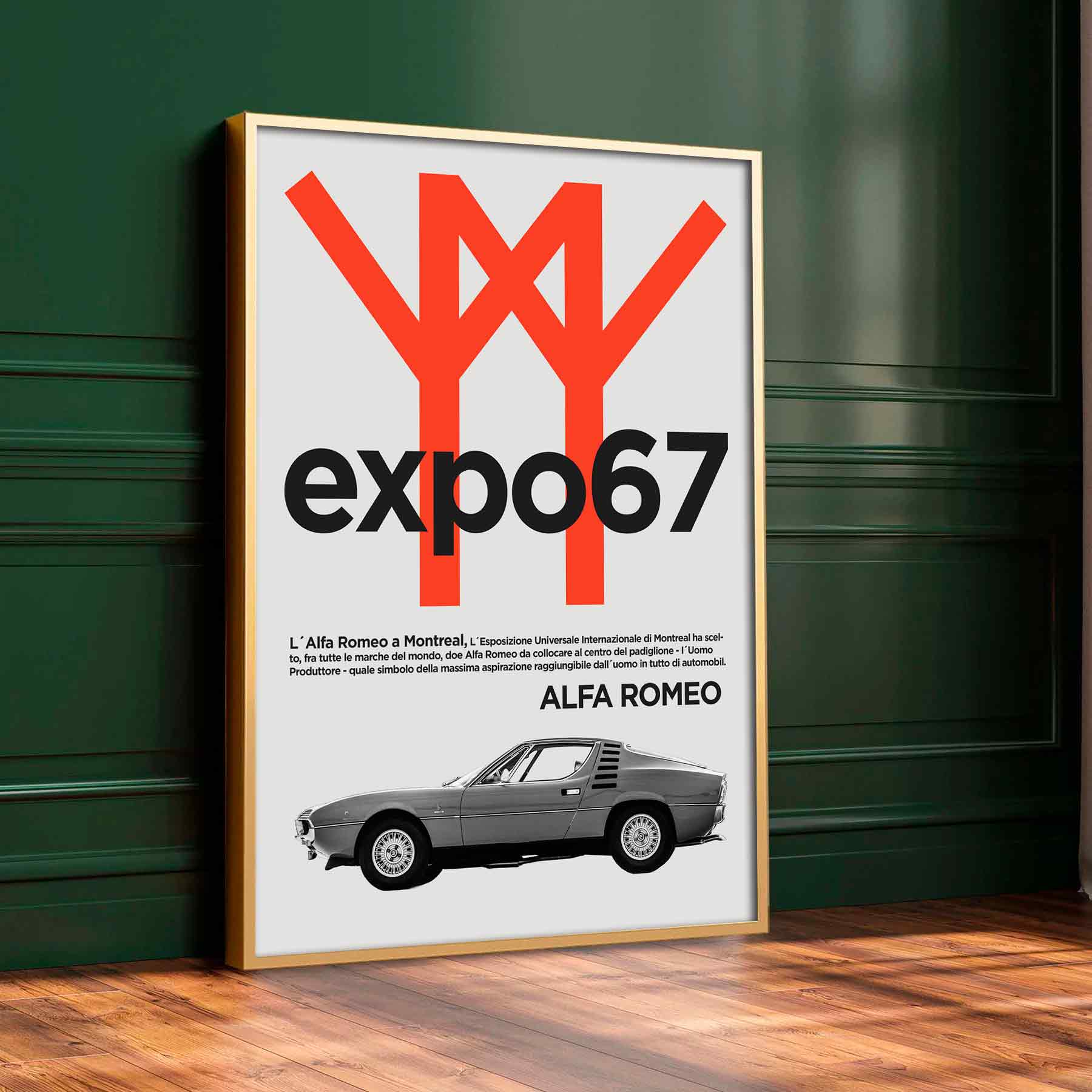 Juliste autot Alfa expo67 50x70aa