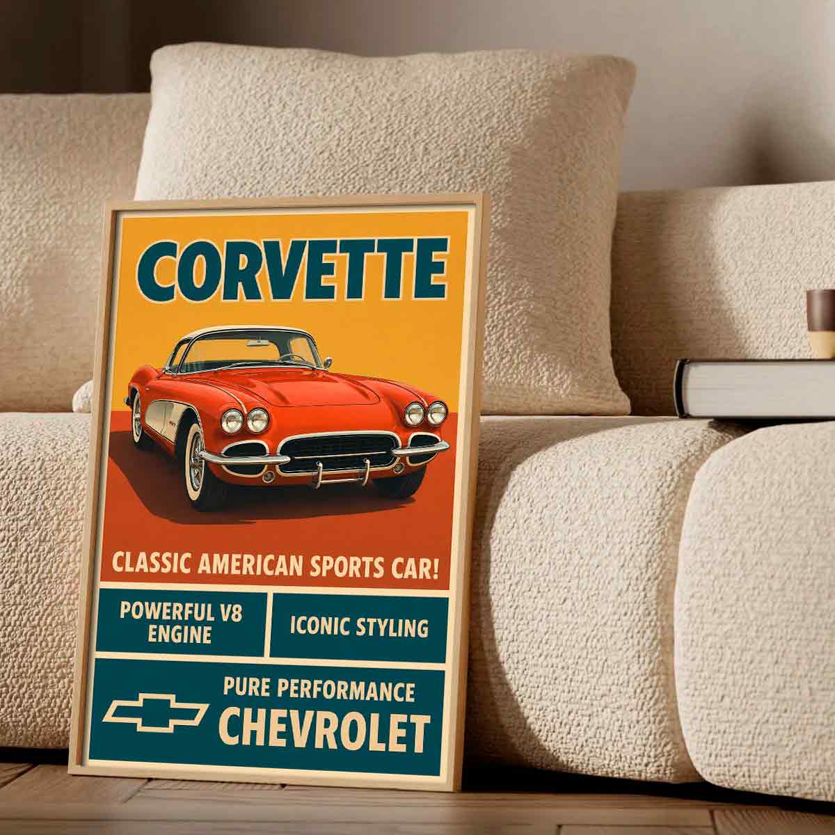 Juliste autot Chevrolet Corvette LÖ 40×60 50×75-2aaa