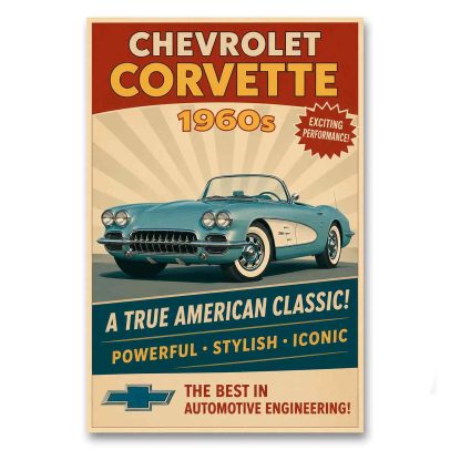 Juliste Chevrolet Corvette - A True American Classic