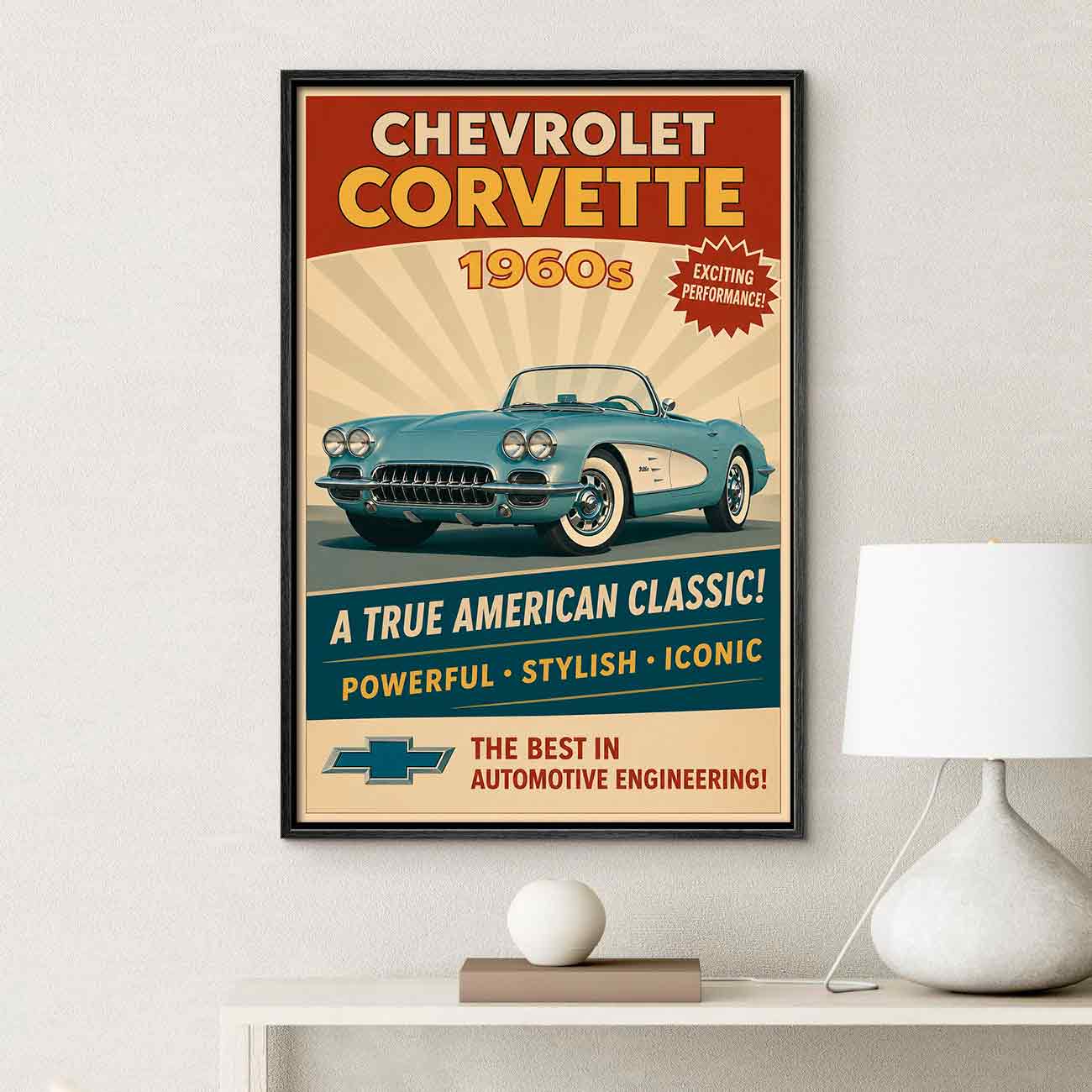 Juliste autot Chevrolet Corvette LÖ 40×60 50×75-3aa