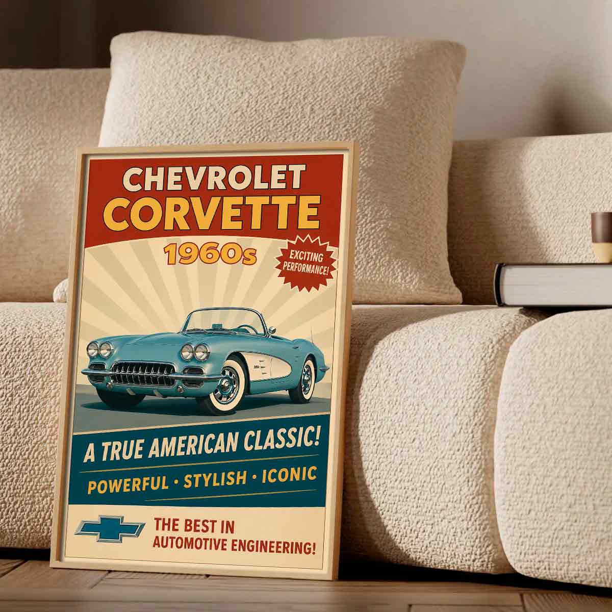 Juliste autot Chevrolet Corvette LÖ 40×60 50×75-3aaa