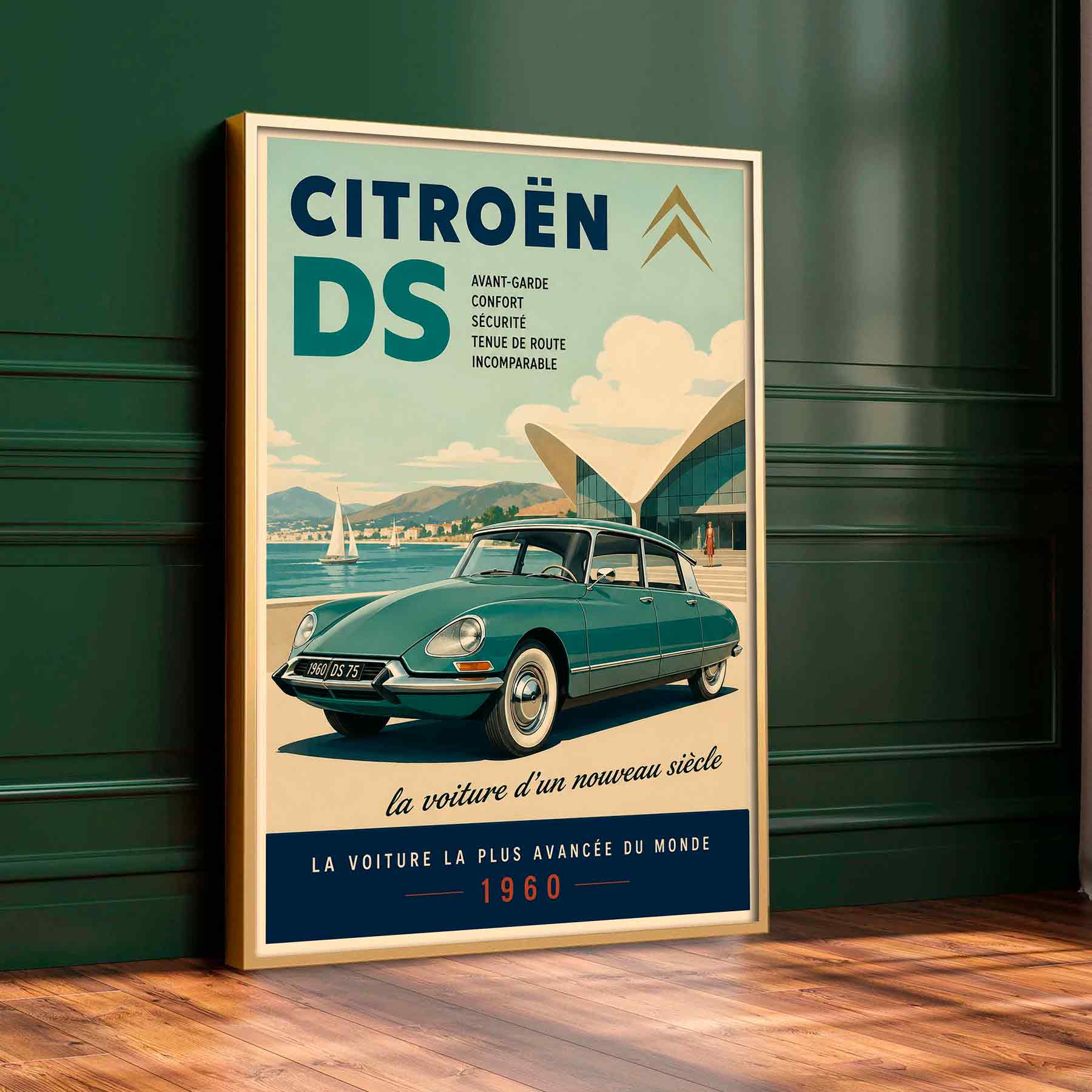 Juliste autot Citroen DS LÖ 40×55 50×70-1aa