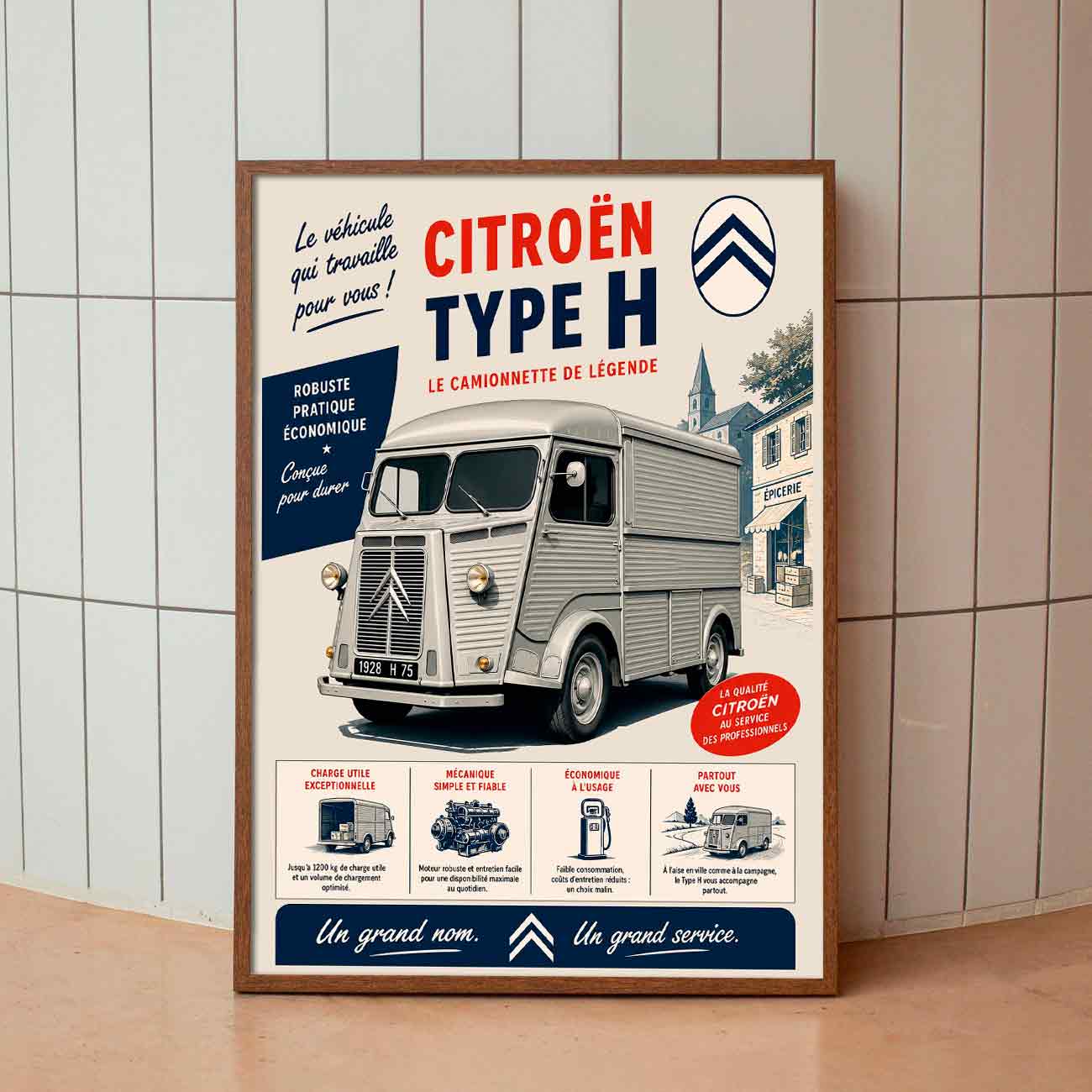 Juliste autot Citroen Type H LÖ 40×55 50x70aaa
