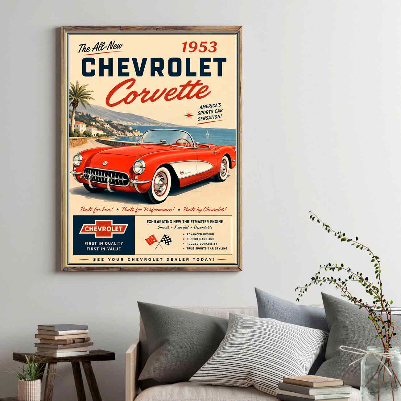 Juliste autot Corvette LÖ 50×70 70×100-2aaaa