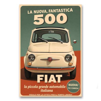 Juliste Fiat 500 - La Nuova, Fantastica