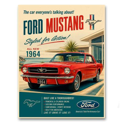 Juliste Ford Mustang - Styled for Action