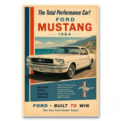 Juliste Ford Mustang - The Total Performance Car