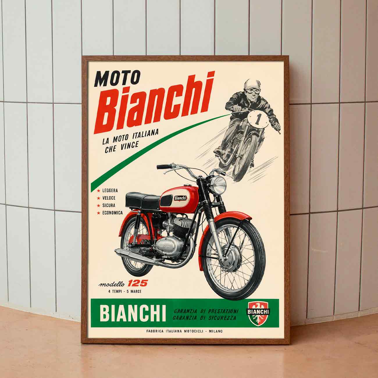 Juliste autot Italia moottoripyörä LÖ 50×70 70×100-2aaa
