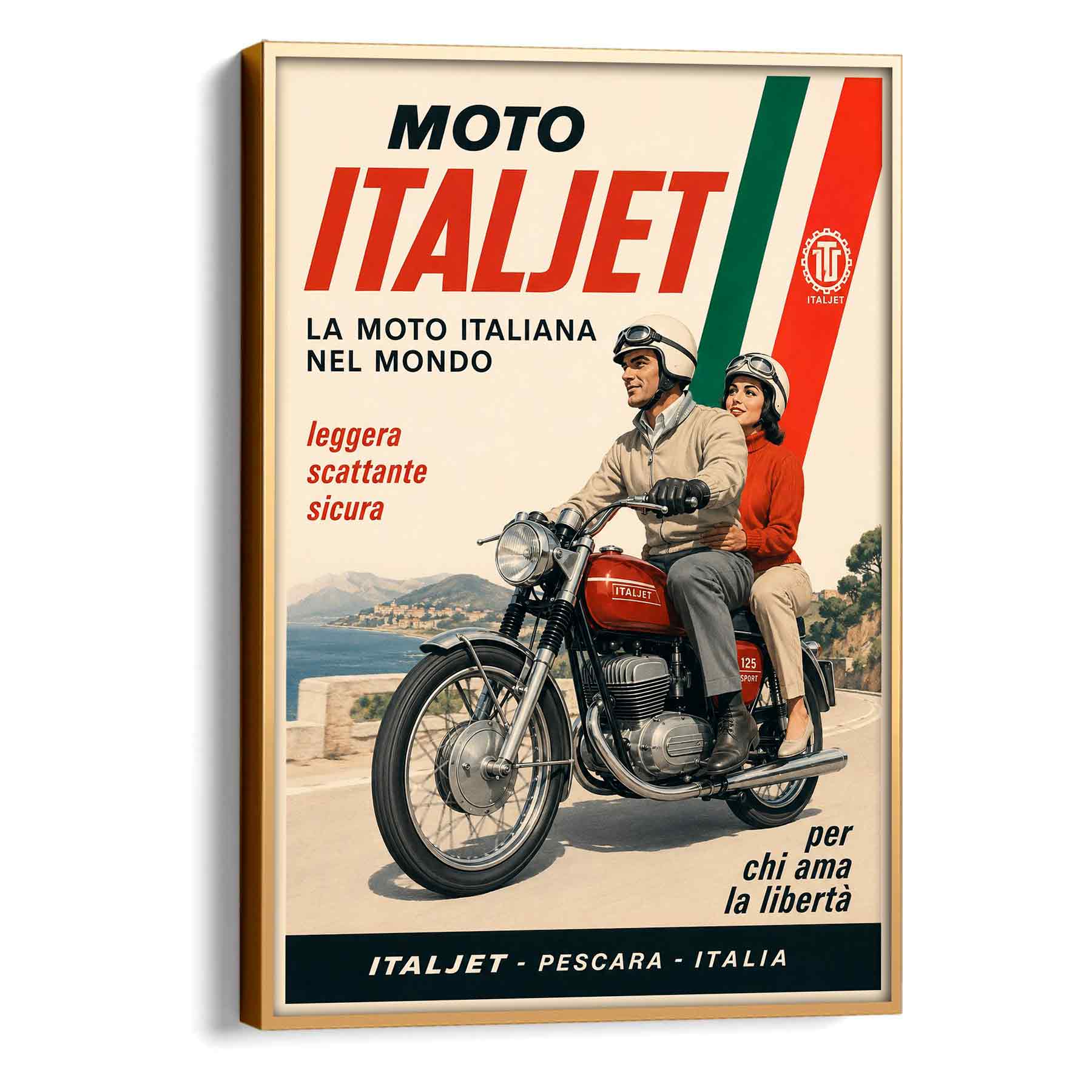 Juliste autot Italia moottoripyörä LÖ 50×75 70×105-3aa