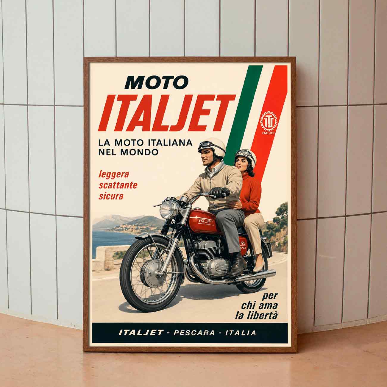 Juliste autot Italia moottoripyörä LÖ 50×75 70×105-3aaa