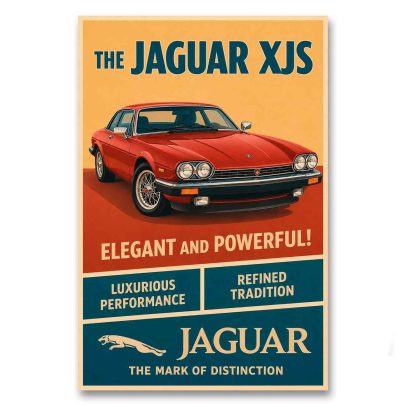 Juliste Jaguar XJS - Elegant and Powerful