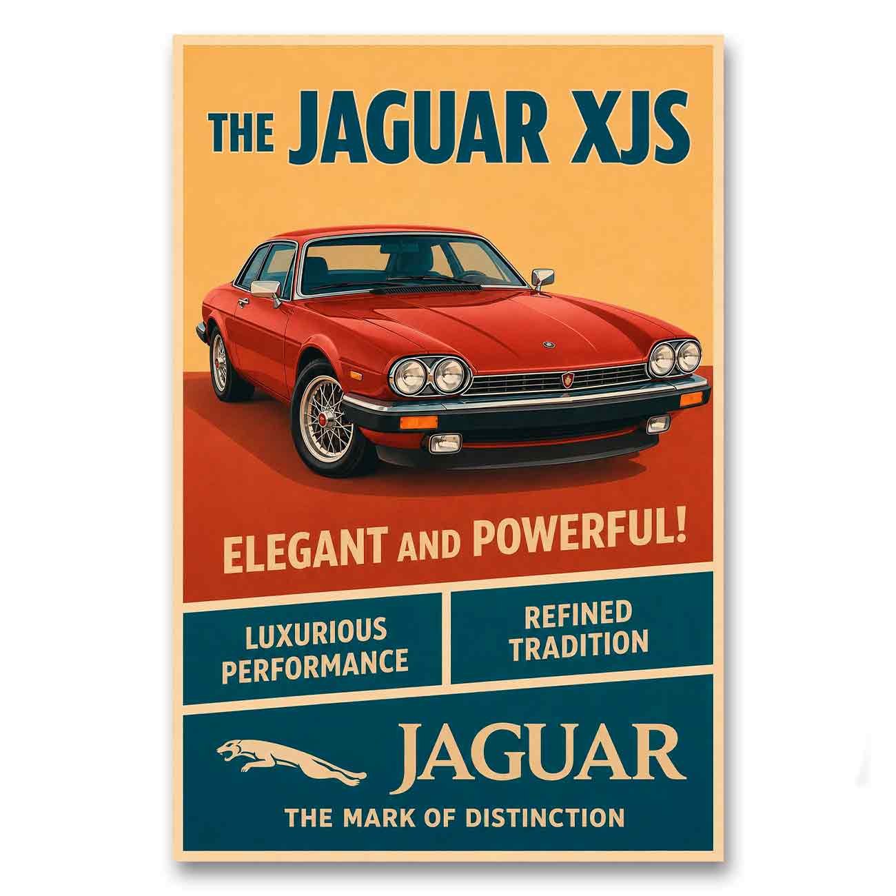 Juliste autot Jaguar XJS LÖ 40×60 50×75-5a