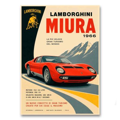 Juliste Lamborghini Miura 1966