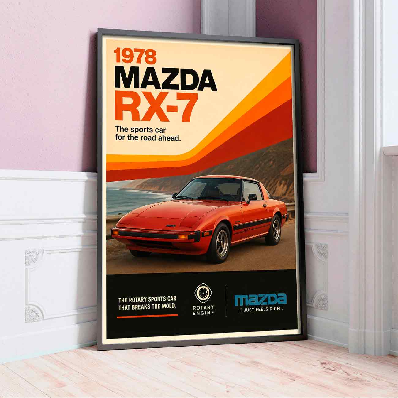 Juliste autot Mazda RX7 LÖ 40×55 50×70-1aaa