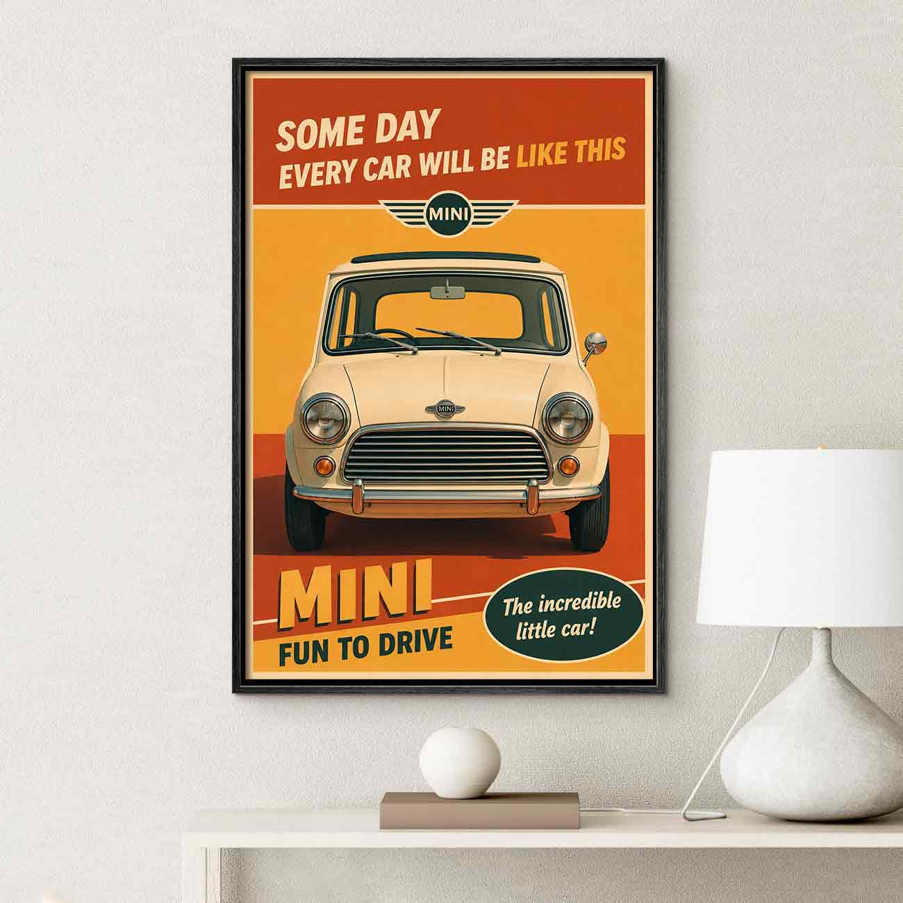 Juliste autot Morris Mini LÖ 40×60 50×75-3aa