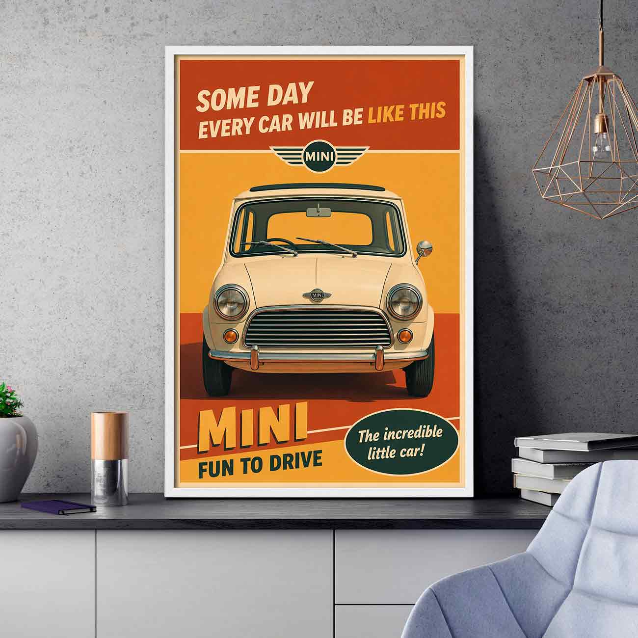 Juliste autot Morris Mini LÖ 40×60 50×75-3aaa