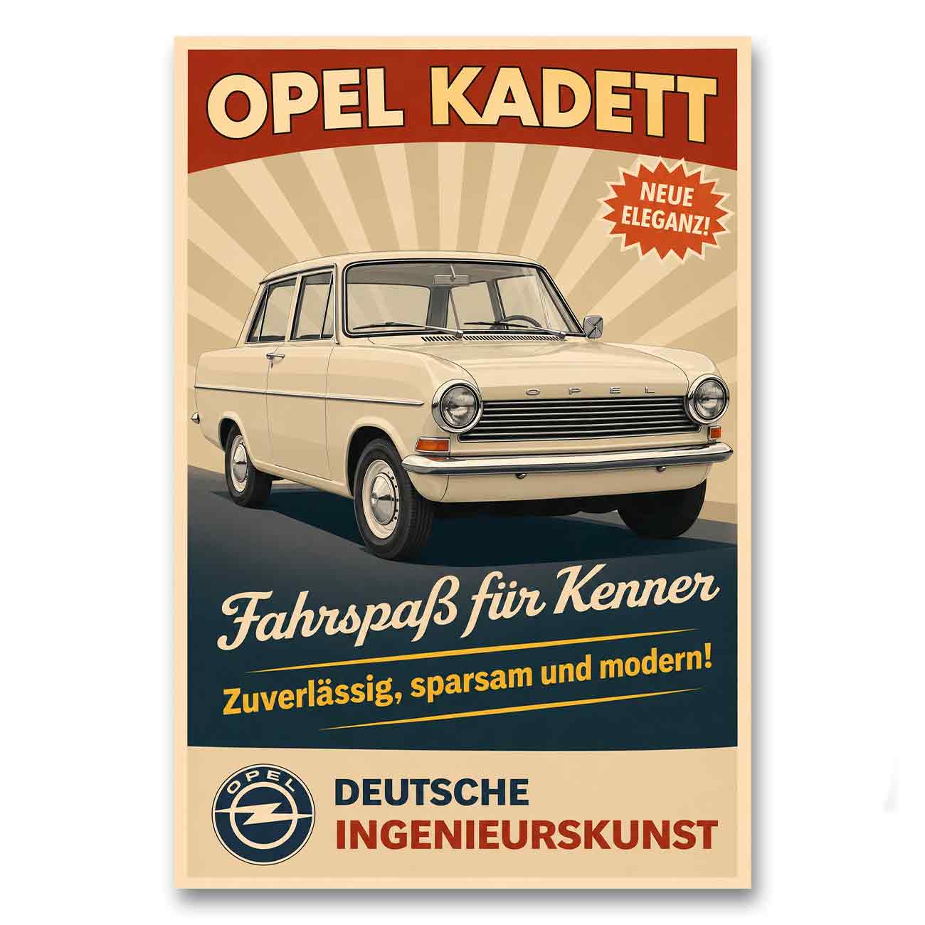 Juliste autot Opel Kadett LÖ 40×60 50×75-1a